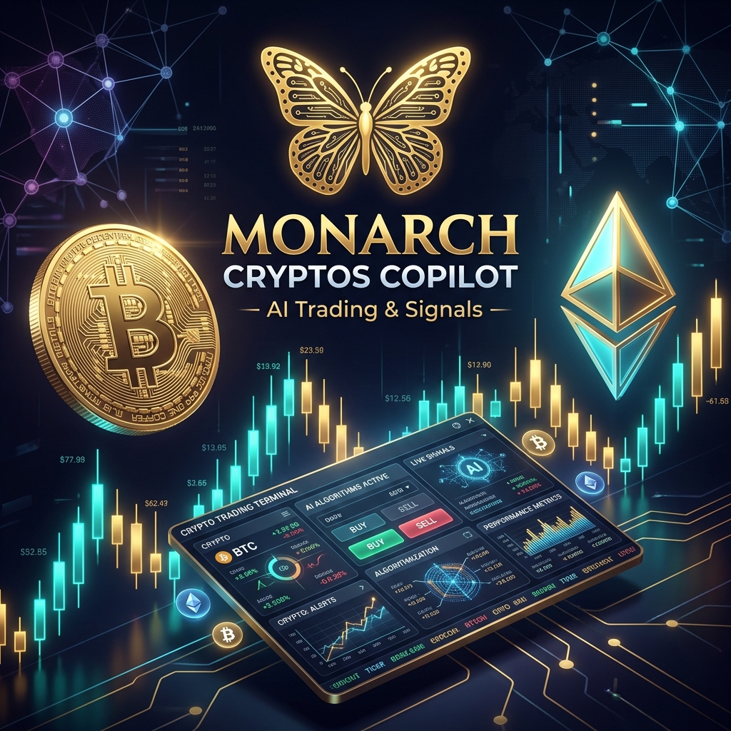 Monarch cryptos copilot + monarch chat agent + alertas personalizadas (mensual)